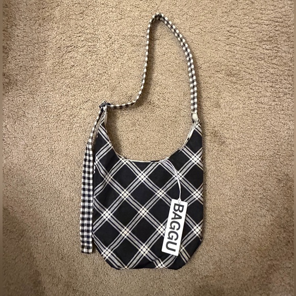 BAGGU Small Nylon Sling Mixed Plaid - Picture 5 of 6